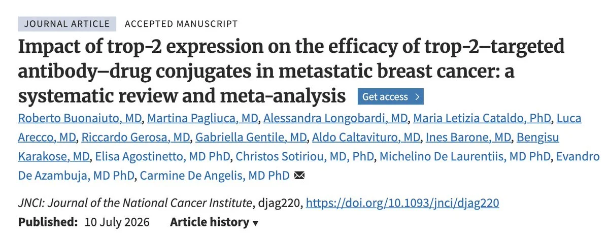 Roberto Buonaiuto: Findings on Trop-2 Expression and ADC Benefit in Metastatic Breast Cancer 2 Roberto Buonaiuto: Findings on Trop-2 Expression and ADC Benefit in Metastatic Breast Cancer
