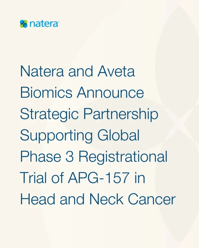 Natera and Aveta Biomics Partner on New Head and Neck Cancer Trial 2 Natera