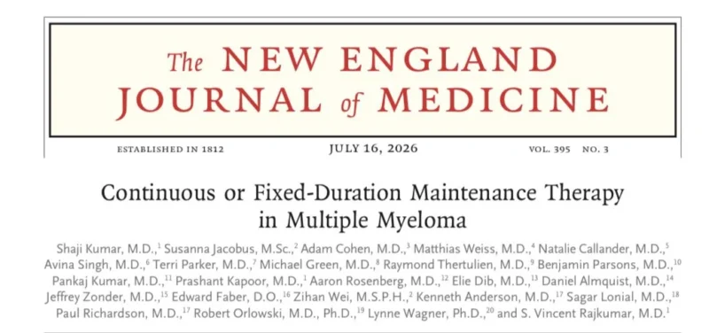 Vincent Rajkumar: ENDURANCE Trial Suggests Safer, Lower-Cost Maintenance for Multiple Myeloma 2 Vincent Rajkumar