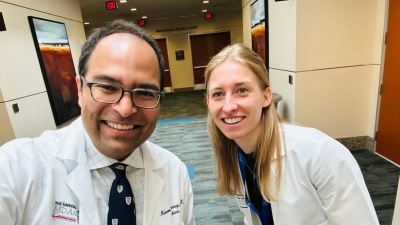 Naveen Pemmaraju Welcomes Fieke Hoff to UT MD Anderson Cancer Center