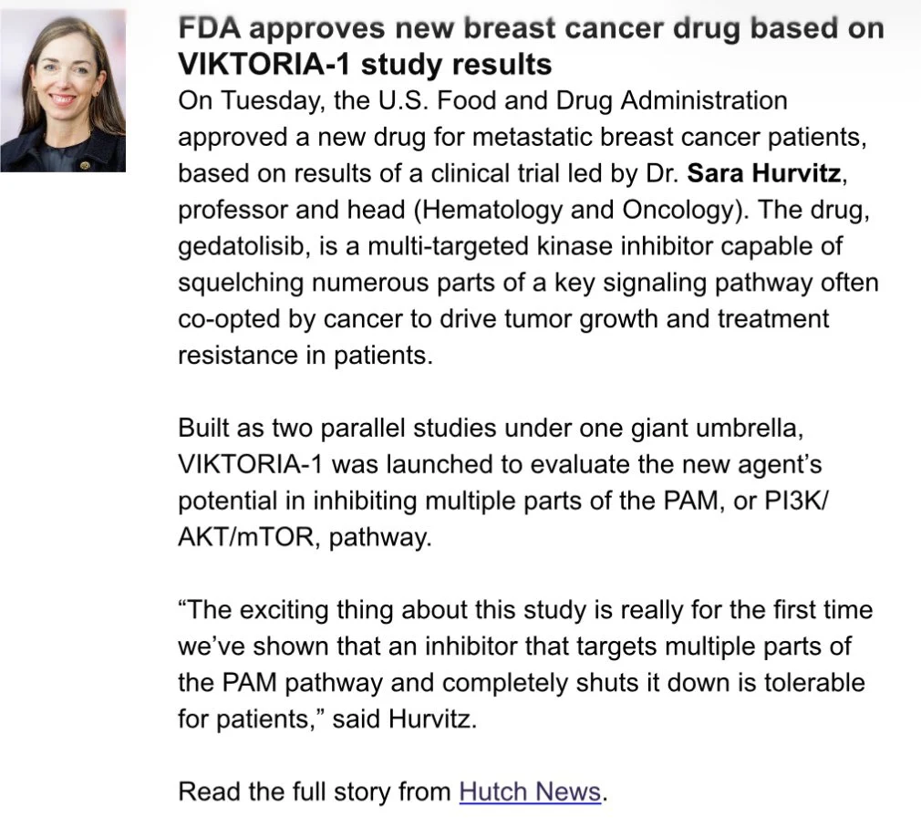 Petros Grivas Congratulates Sara Hurvitz on FDA Approval of Gedatolisib in Metastatic Breast Cancer 2 Petros Grivas Congratulates Sara Hurvitz on FDA Approval of Gedatolisib in Metastatic Breast Cancer