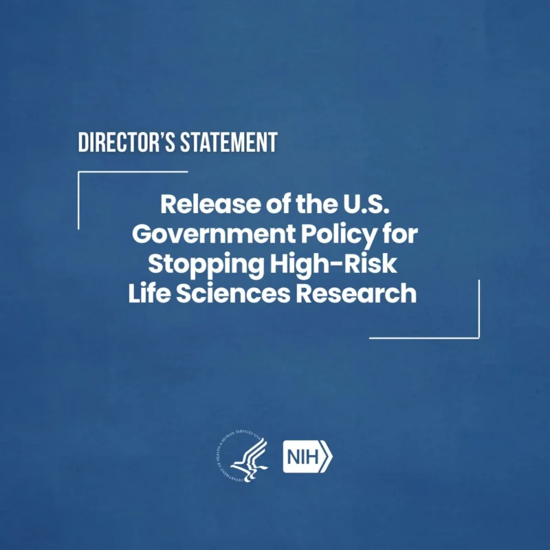 Jay Bhattacharya Announces New U.S. Government Policy on High-Risk Life Sciences Research 2 Jay Bhattacharya