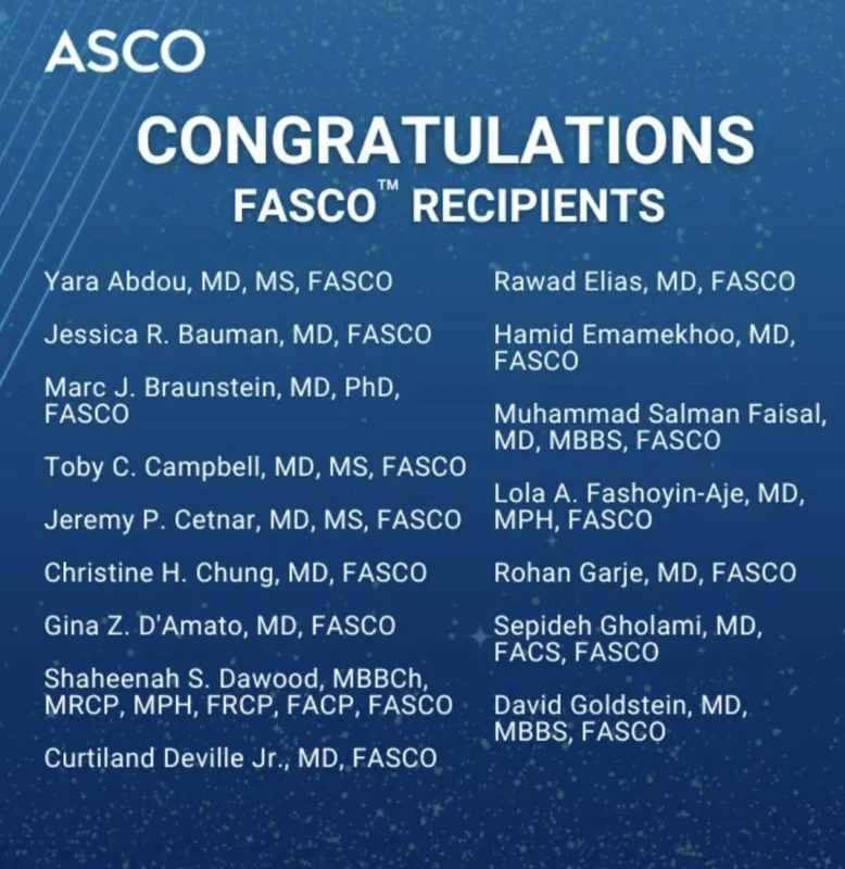 Rohan Garje: Honored to Have Received the FASCO Designation