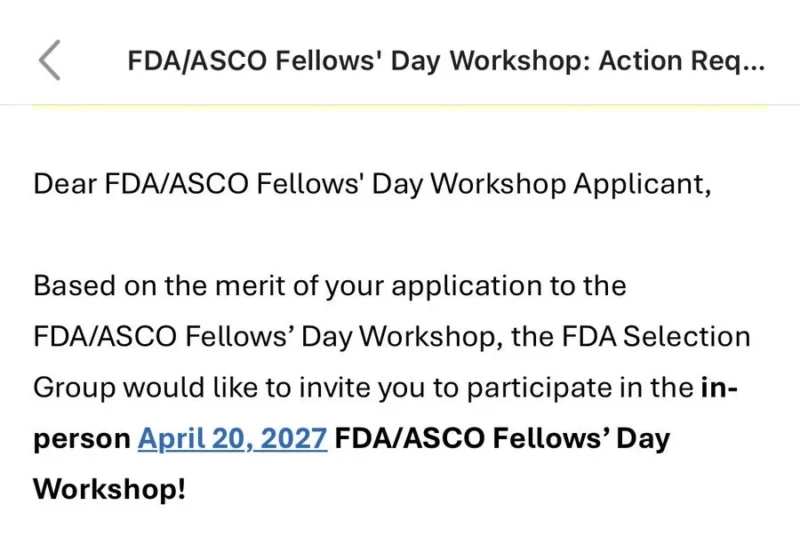 Stephanie Haddad: Excited to Participate in the FDA/ ASCO