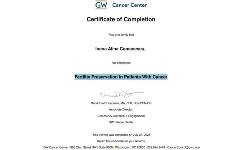 Alina Comanescu: Advancing Cancer Survivorship Through Fertility Preservation