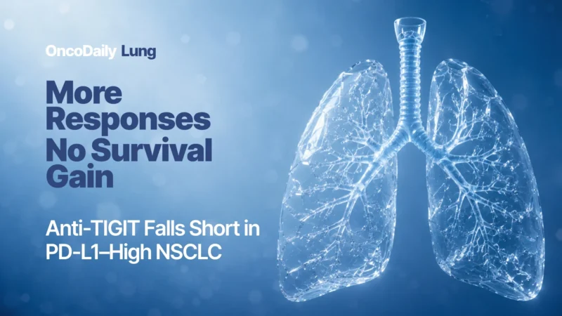 AdvanTIG-302: Ociperlimab Plus Tislelizumab Does Not Improve Survival in PD-L1–High NSCLC