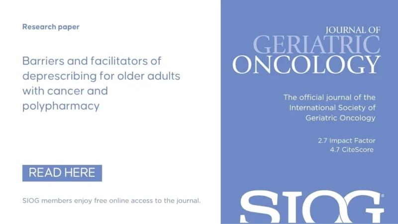 Deprescribing in Older Adults with Cancer and Polypharmacy – SIOG
