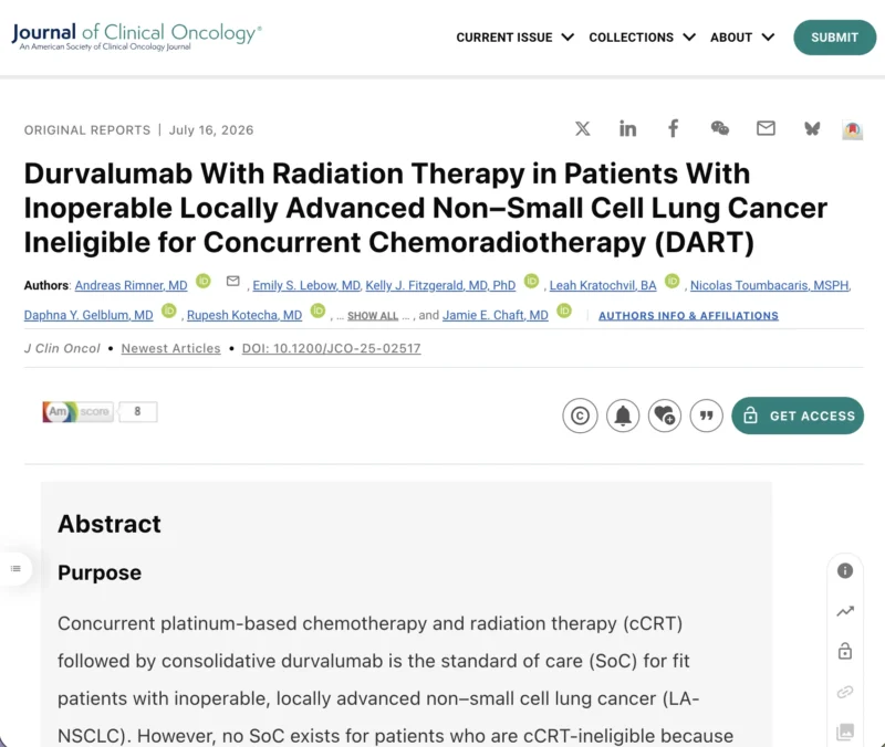 Durvalumab With Radiation Shows Promise in Chemotherapy-Ineligible Locally Advanced NSCLC 2 Durvalumab