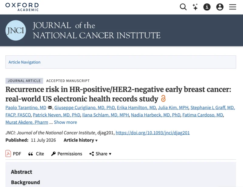 High-Risk Node-Negative HR+/HER2− Early Breast Cancer May Carry Recurrence Risk Similar to N1 Disease 2 High-Risk Node-Negative