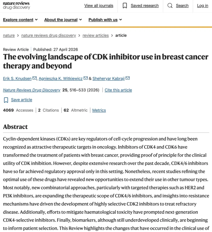 The CDK4/6 Inhibitor Story Is Entering Its Next Chapter in Breast Cancer 2 CDK4/6