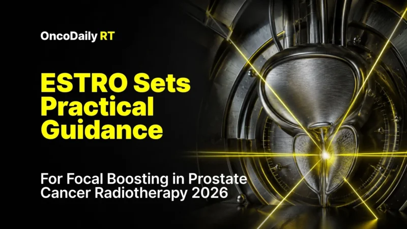 ESTRO Sets Practical Guidance for Focal Boosting in Prostate Cancer Radiotherapy 2026