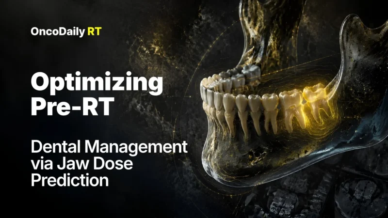 Can ​Optimizing Pre-RT Dental Management via Jaw Dose Prediction