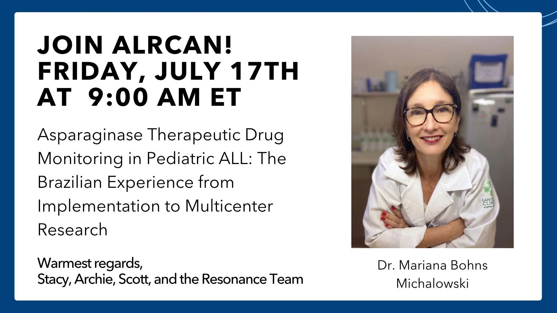 Multi-Center Research in Pediatric ALL Drug Monitoring - Resonance 