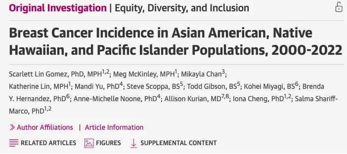 Scarlett Gomez: BC Incidence Trends in Disaggregated Asian Americans, Native Hawaiians, Pacific Islanders 2 Scarlett Gomez