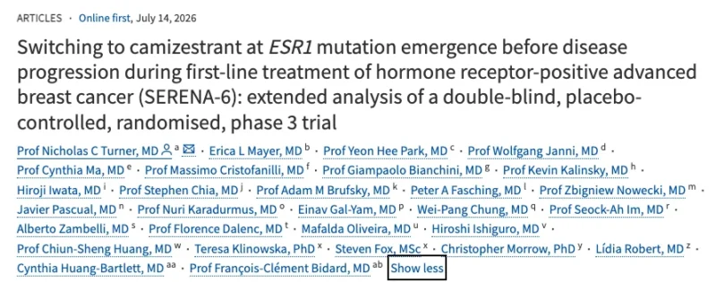 Yakup Ergün: The SERENA-6 PFS2 Results Were Presented at ASCO26. The Full-text is Now Published 2 Yakup Ergün