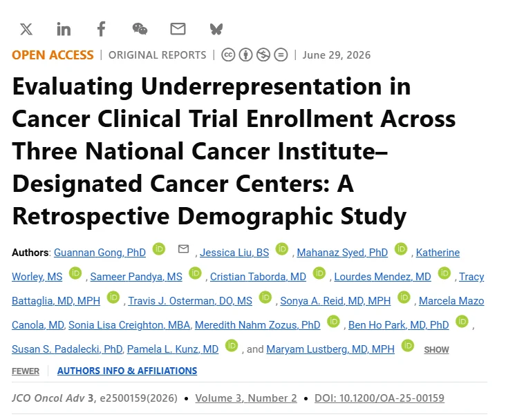 Janice Cowden: Identifying Disparities in Clinical Trial Participation is an Essential 1st Step 2 Janice Cowden: Identifying Disparities in Clinical Trial Participation is an Essential 1st Step