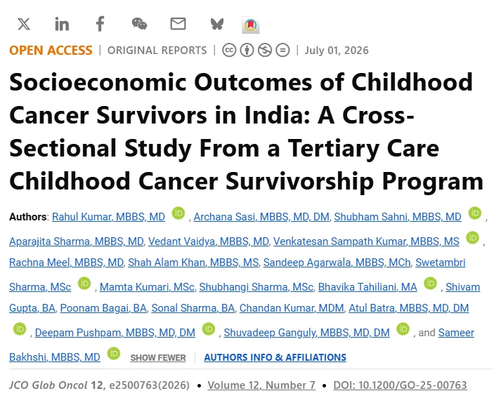 Rahul Kumar: Excited to See Our Study Published in JCO Global Oncology 2 Rahul Kumar: Excited to See Our Study Published in JCO Global Oncology