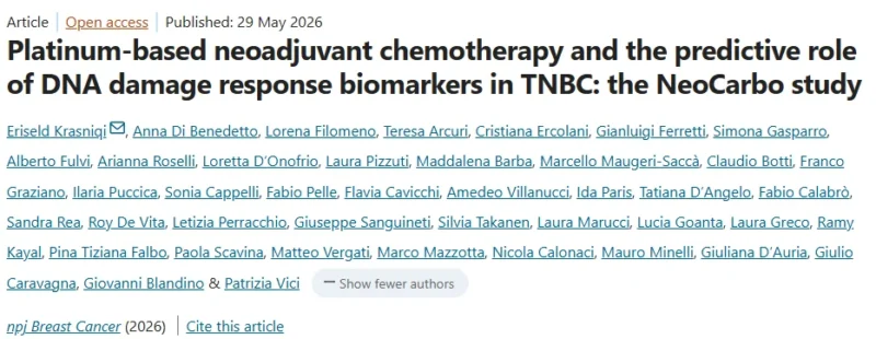 Eriseld Krasniqi: Platinum-Based Neoadjuvant Chemotherapy Achieves 60.2% pCR Rate in TNBC 2 Eriseld Krasniqi: Platinum-Based Neoadjuvant Chemotherapy Achieves 60.2% pCR Rate in TNBC