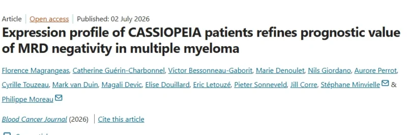 Myeloma Paper of the Day, July 2nd, Suggested by Robert Orlowski