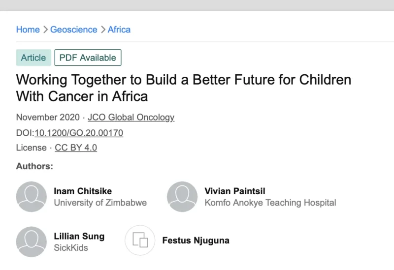 Supporting the WHO Goal of 60% Childhood Cancer Survival by 2030 - CANCaRe Africa 2 Supporting the WHO Goal of 60% Childhood Cancer Survival by 2030 - CANCaRe Africa