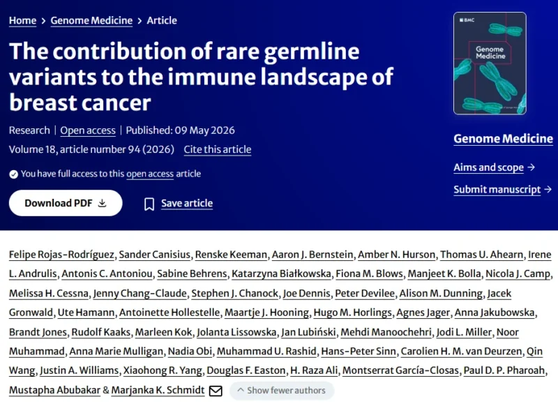 Felipe Rojas-Rodríguez: Rare Germline Variants Shape the Breast Tumor Immune Microenvironment 2 Felipe Rojas-Rodríguez: Rare Germline Variants Shape the Breast Tumor Immune Microenvironment