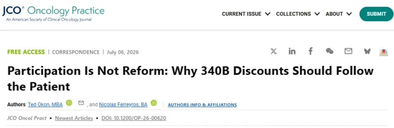Ted Okon: 340B Discounts Should Go to Patients in Need, Not Wealthy Hospital Systems