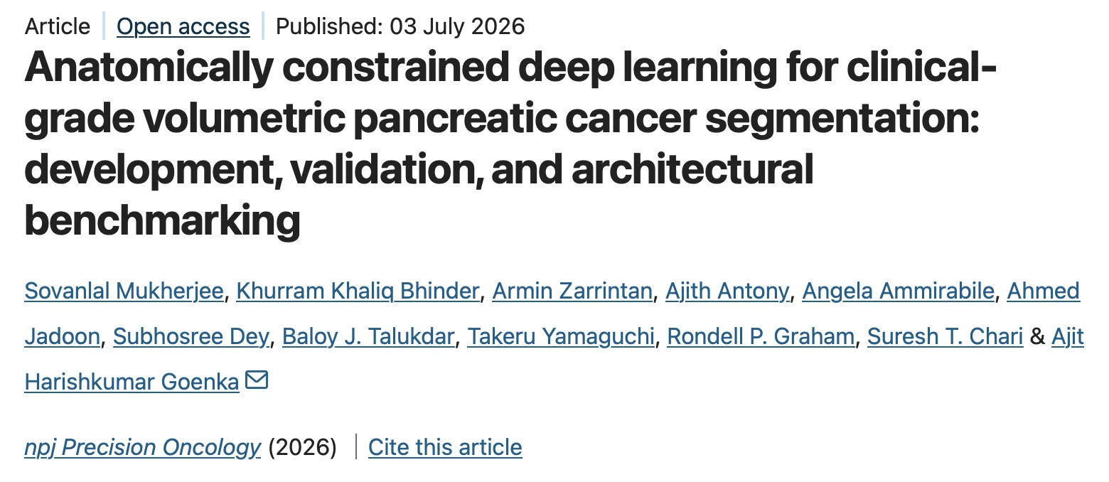 Khurram Khaliq Bhinder: Pancreas-Localized 3D CNN Model Enables Automated PDAC Tumor Segmentation 2 Khurram Khaliq Bhinder: Pancreas-Localized 3D CNN Model Enables Automated PDAC Tumor Segmentation