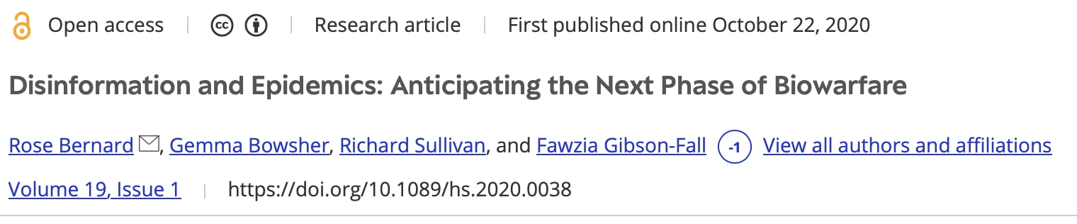 Richard Sullivan: The Lack of a Framework for Post-Conflict Recovery of Complex Cancer Systems