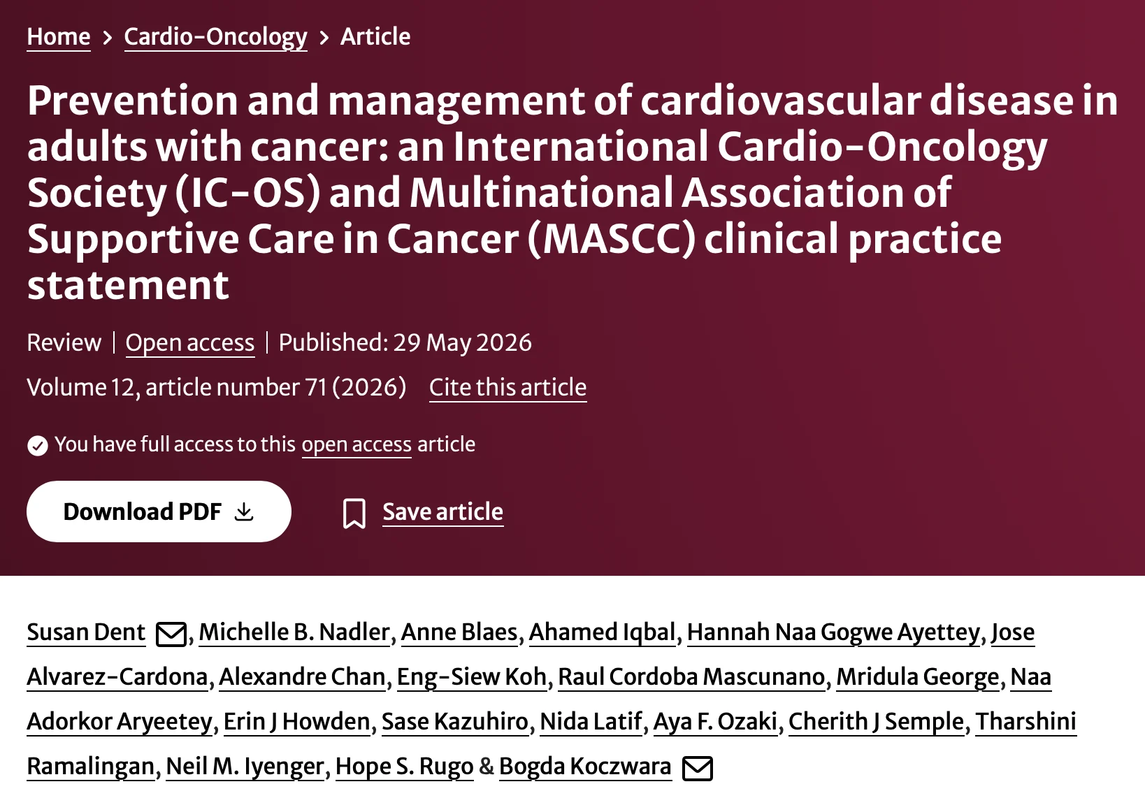 New Podcast on Preventing and Managing Cardiovascular Disease in Cancer Patients - ICOS 2 New Podcast on Preventing and Managing Cardiovascular Disease in Cancer Patients - ICOS