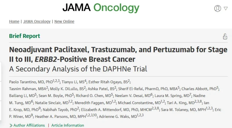 Paolo Tarantino: Neoadjuvant THP x12 Set to Become New SoC for Stage II HER2+ Breast Cancer
