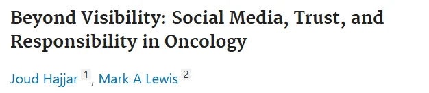 Aung Naing: The Growing Role of Social Media in Oncology 2 Aung Naing: The Growing Role of Social Media in Oncology