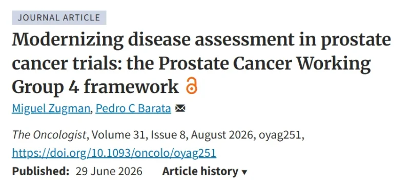 Miguel Zugman: Our Commentary on the New Prostate Cancer Working Group 4 Recommendations 2 Miguel Zugman