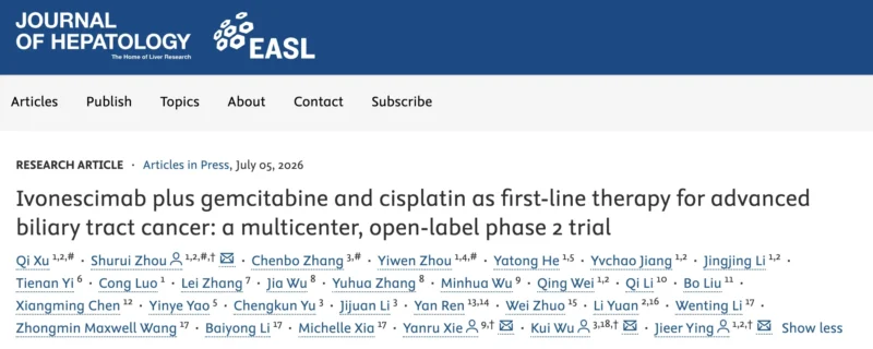 Hong Jae Chon: New Phase 2 Data Support Ivonescimab Plus Gem/Cis as First-Line Therapy for Advanced BTC 2 Hong Jae Chon