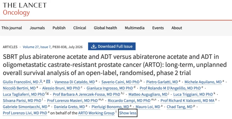 Adam B. Weiner: ARTO Phase 2 Trial Suggests Overall Survival Benefit with SBRT in Oligometastatic mCRPC 3 Adam B. Weiner