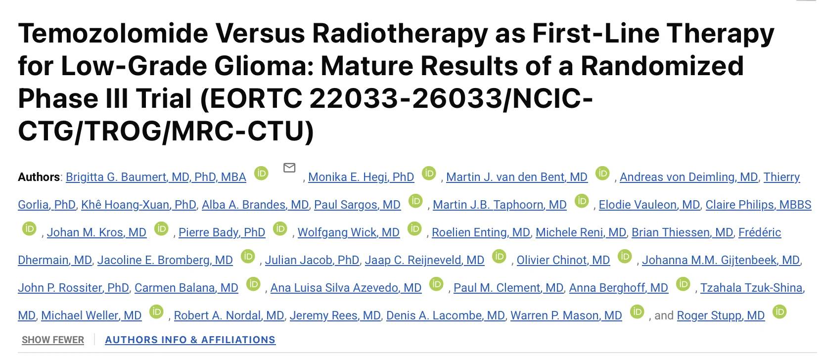 Alper Kahvecioglu: Can Upfront Temozolomide Replace Radiotherapy in Diffuse Low-Grade Glioma? 2 Alper Kahvecioglu: Can Upfront Temozolomide Replace Radiotherapy in Diffuse Low-Grade Glioma?