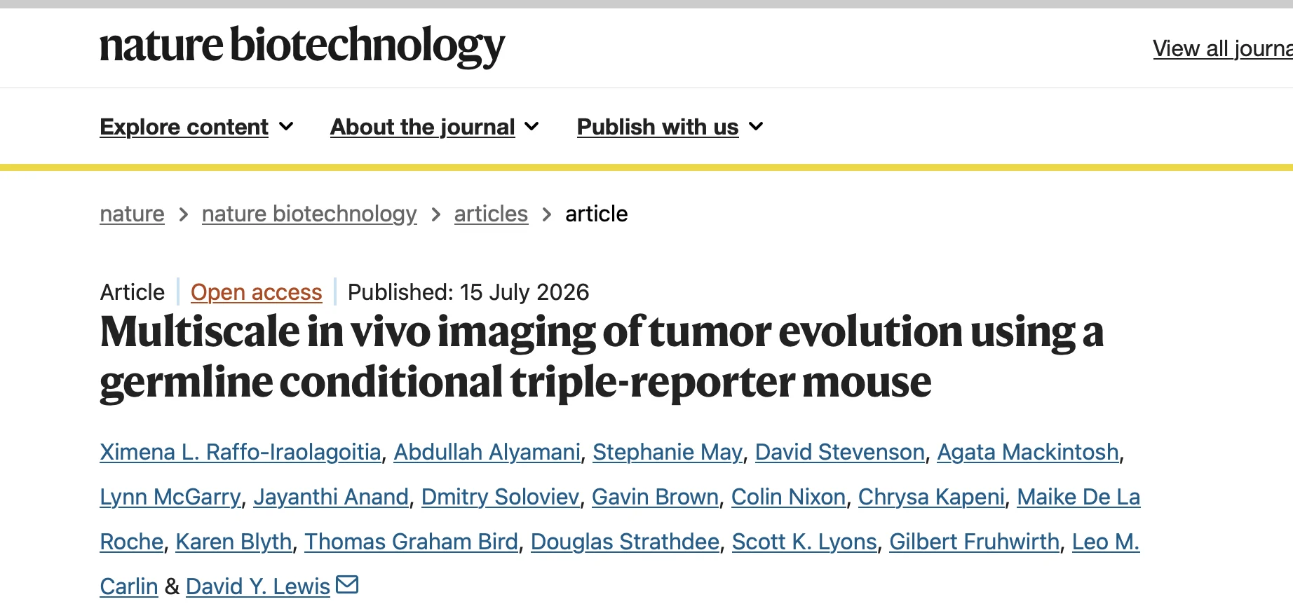 George L․ Kumar: How the Inducible Rosa26LSL-NRL Mouse Model Resolves Deep-Tissue Tumor Evolution 3 George L․ Kumar: How the Inducible Rosa26LSL-NRL Mouse Model Resolves Deep-Tissue Tumor Evolution