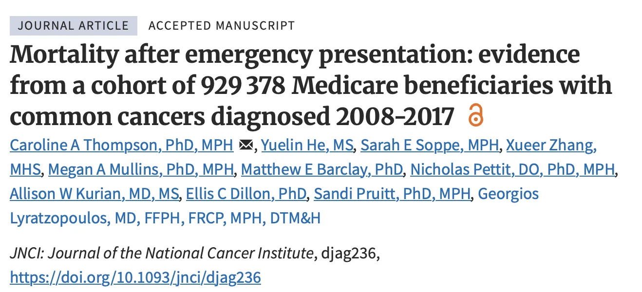 Miguel Bronchud: Does an Emergency Cancer Diagnosis Affect Patient Outcomes? 2 Miguel Bronchud: Does an Emergency Cancer Diagnosis Affect Patient Outcomes?