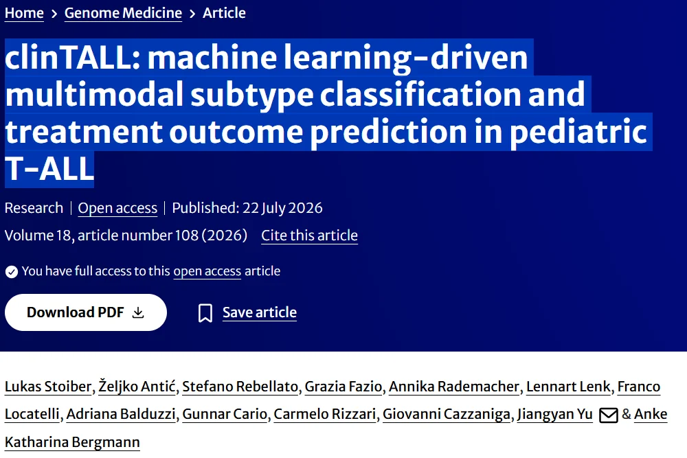 clinTALL Advancing Precision Medicine in Pediatric T-ALL - AIEOP