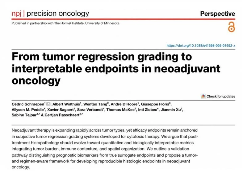 Gertjan Rasschaert: Redefining Response in Neoadjuvant Cancer Therapy 2 Gertjan Rasschaert: Redefining Response in Neoadjuvant Cancer Therapy