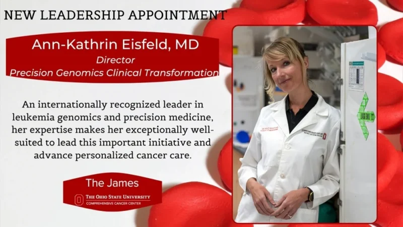 Ann-Kathrin Eisfeld Appointed Director of Precision Genomics Clinical Transformation at OSUCCC-James - Ohio State Hematology 2 Ohio State Hematology