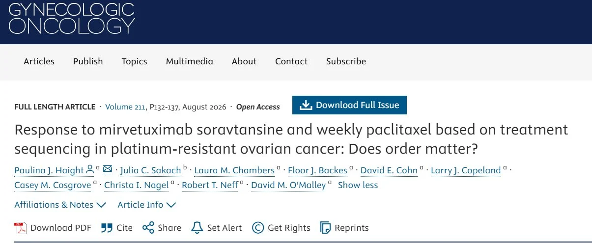 David OMalley: Does Treatment Sequence Matter in Platinum-Resistant Ovarian Cancer? 2 David OMalley: Does Treatment Sequence Matter in Platinum-Resistant Ovarian Cancer?