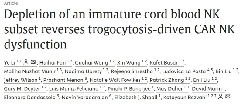 Katy Rezvani: New Cancer Cell Study Advances CAR NK Therapy 2 Katy Rezvani: New Cancer Cell Study Advances CAR NK Therapy