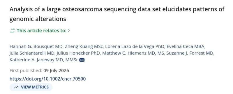 Katherine Janeway: Molecular Alterations in Osteosarcoma Vary by Patient Age 2 Katherine Janeway
