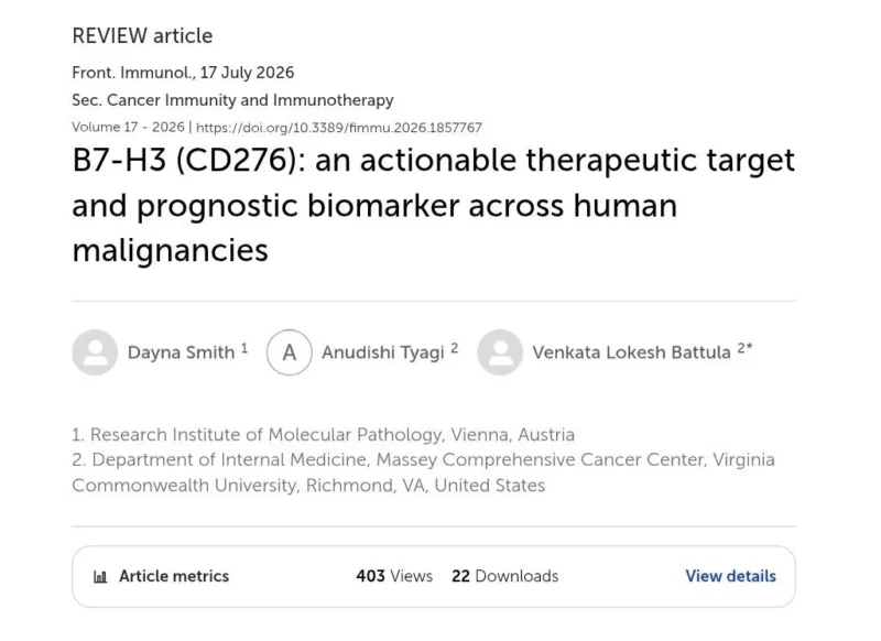 Venkata Lokesh Battula: A New Frontier in Cancer Therapy and Prognosis 2 V. Lokesh Battula