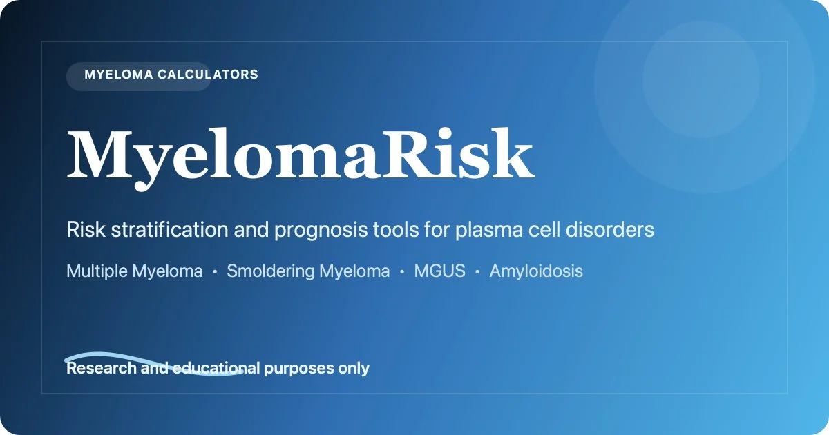 Vincent Rajkumar: One-Stop Tool for Myeloma Risk Stratification 2