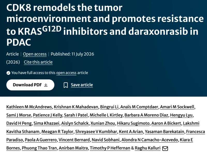 Raghu Kalluri on CDK8 as a Resistance Mechanism Across KRAS Inhibitors 2 Raghu Kalluri