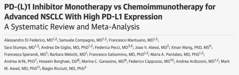 Diego A. Díaz-García: Chemoimmunotherapy vs PD-(L)1 monotherapy 2 Diego A. Díaz-García