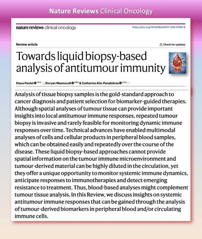 Catherine Alix-Panabières: Excited to Share Our Latest Review in Nature Reviews Clinical Oncology 2 Catherine Alix-Panabières: Excited to Share Our Latest Review in Nature Reviews Clinical Oncology