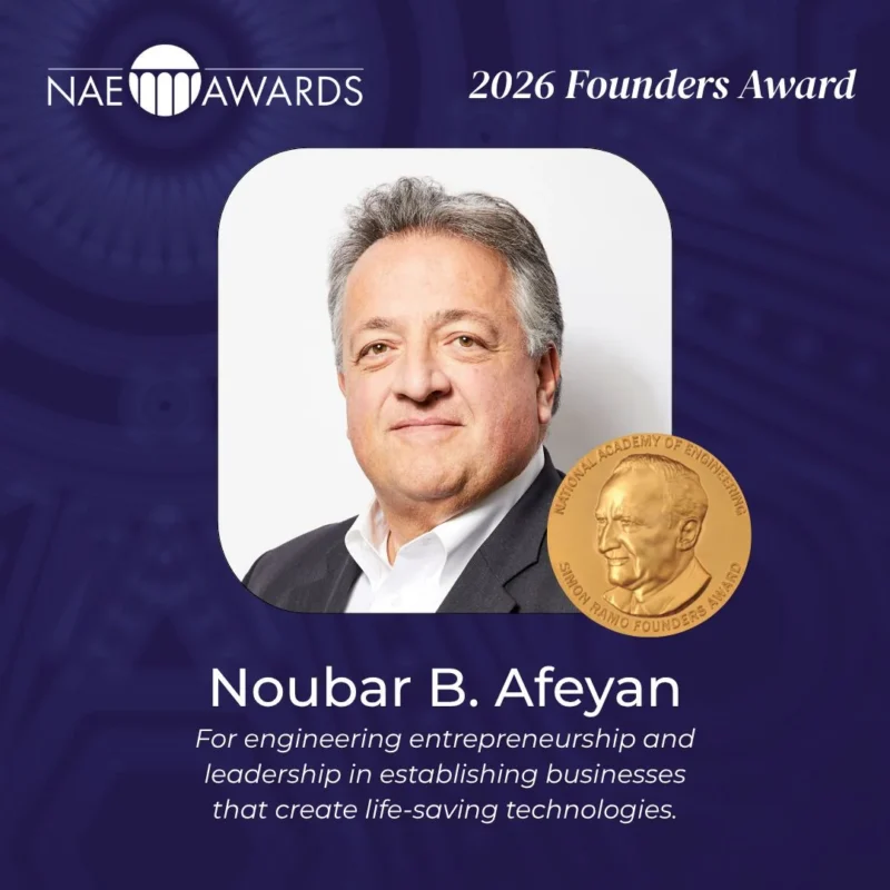 Noubar Afeyan: Honored to Receive the 2026 Simon Ramo Founders Award 2 Noubar Afeyan: Honored to Receive the 2026 Simon Ramo Founders Award
