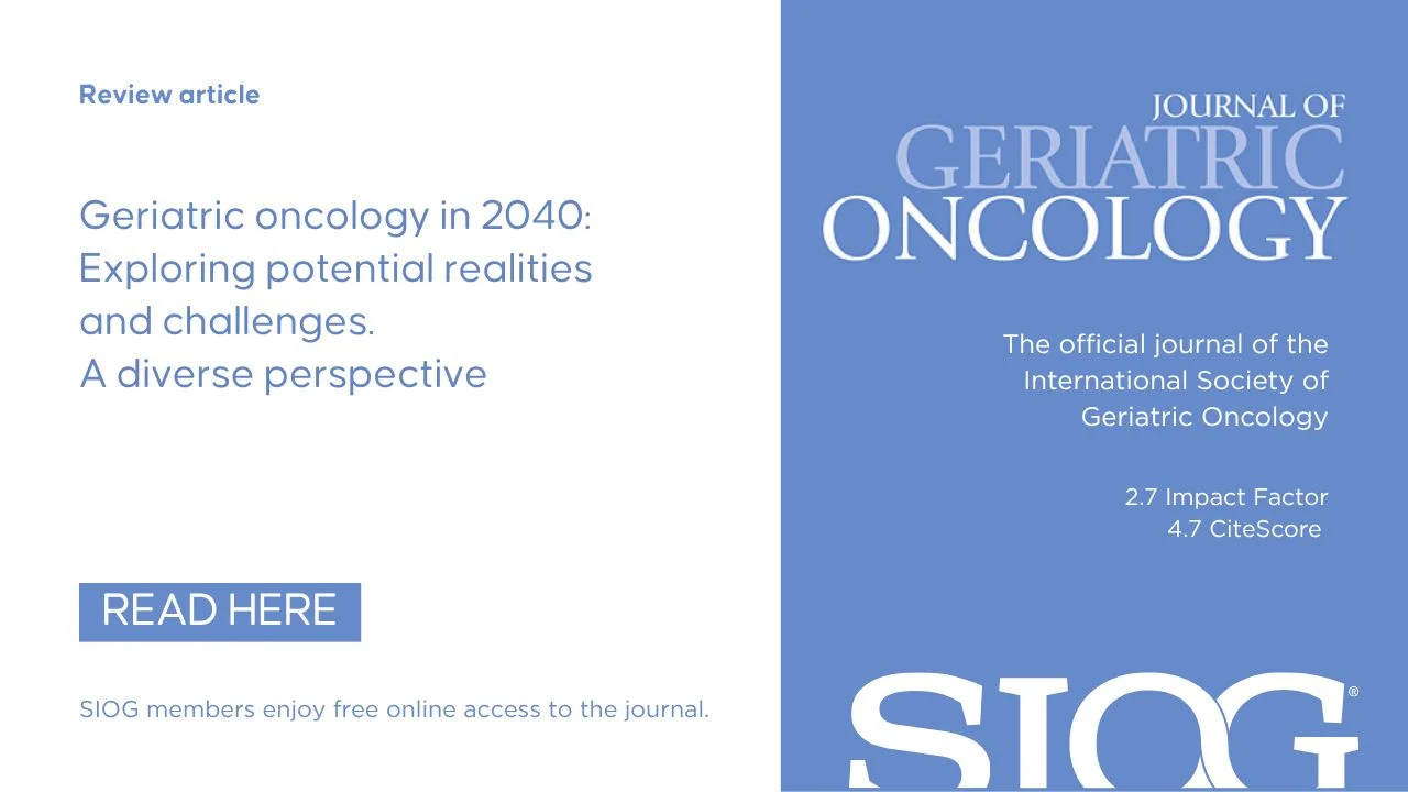 Christopher Steer: SIOG Drives Transformative Progress in Geriatric Oncology 2 Christopher Steer